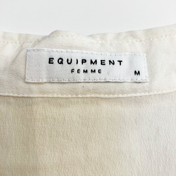 Equipment Femme Mina 100% Silk Sleeveless White Shirt 💫🤍🌸 - Picture 4 of 7